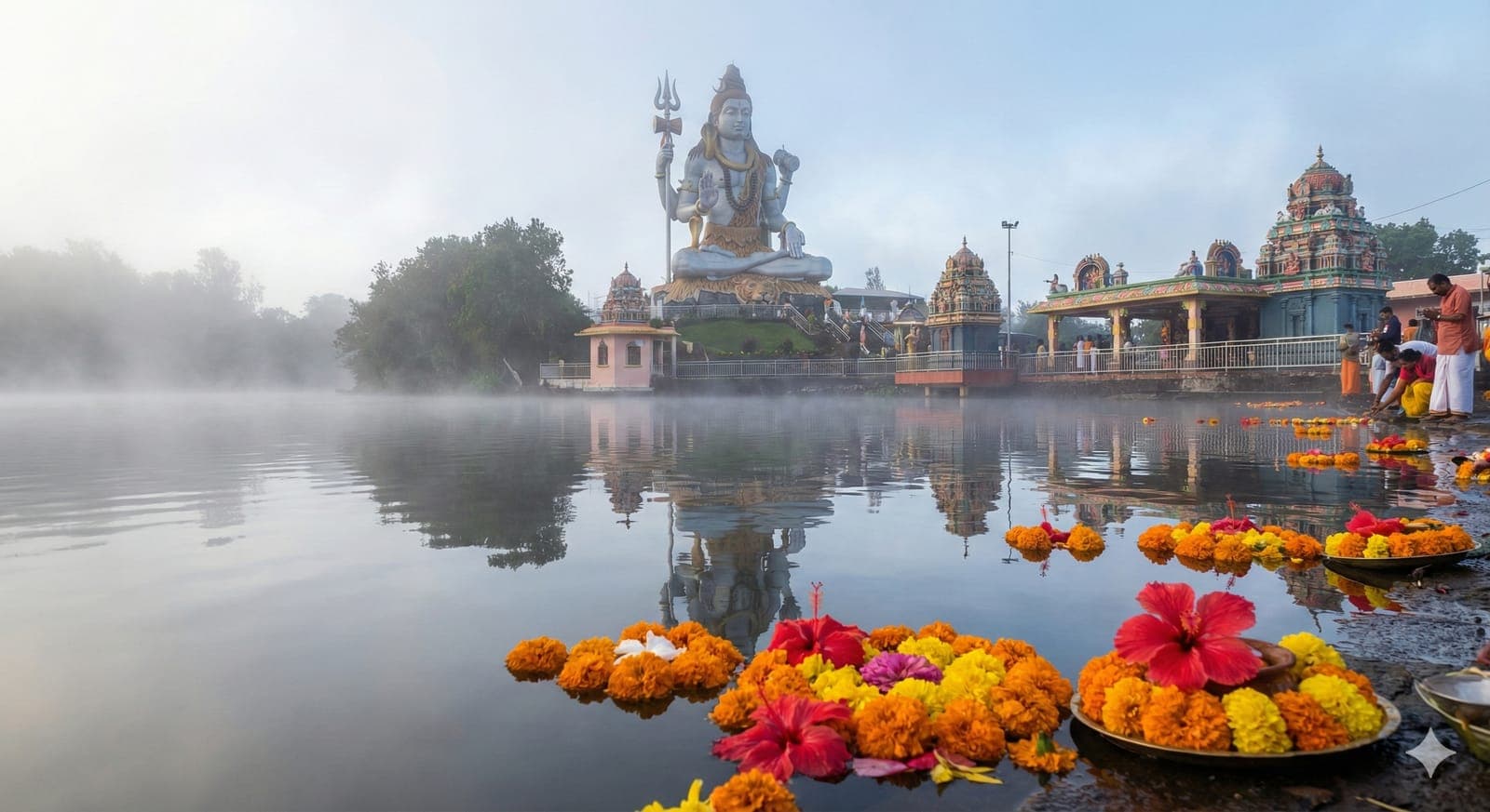 Temple de Grand Bassin Ganga Talao, lieu sacré hindou à Maurice