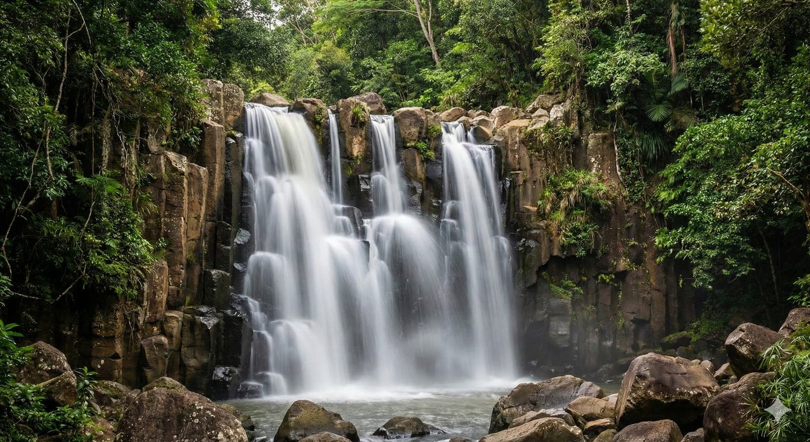 Rochester Falls, cascade aux colonnes basaltiques à Maurice